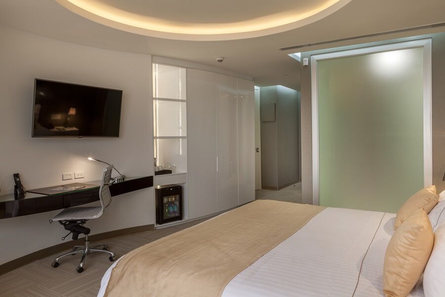 Hotel Las Americas Golden Tower Panama Exteriér fotografie A room at the hotel
